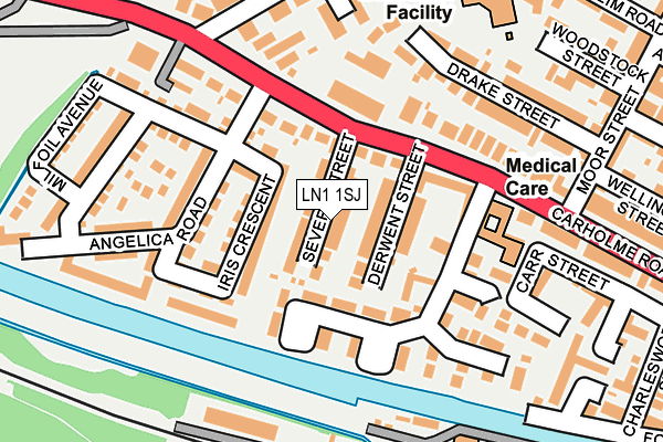 LN1 1SJ map - OS OpenMap – Local (Ordnance Survey)