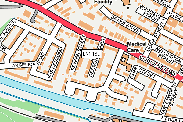 LN1 1SL map - OS OpenMap – Local (Ordnance Survey)