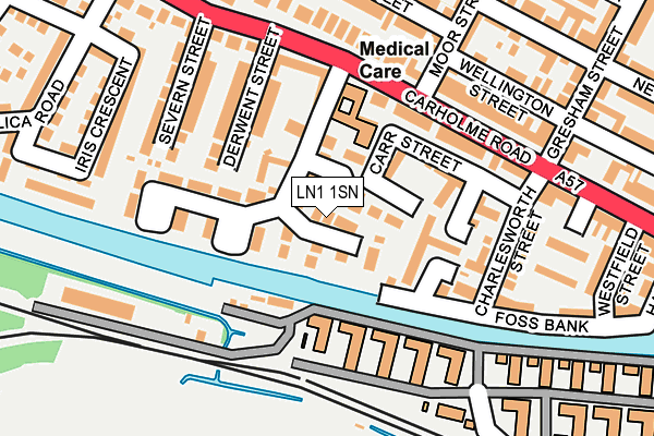 LN1 1SN map - OS OpenMap – Local (Ordnance Survey)