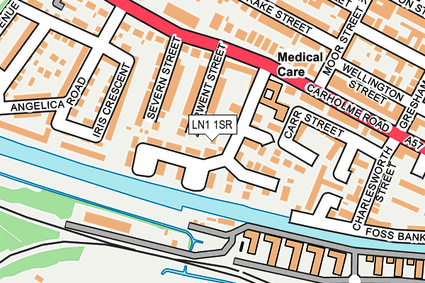 LN1 1SR map - OS OpenMap – Local (Ordnance Survey)