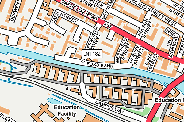 LN1 1SZ map - OS OpenMap – Local (Ordnance Survey)