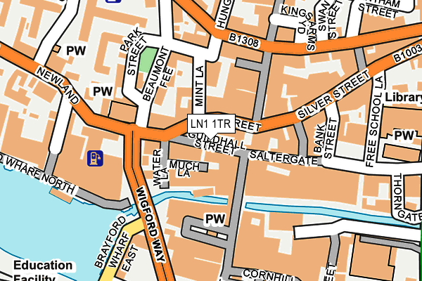LN1 1TR map - OS OpenMap – Local (Ordnance Survey)