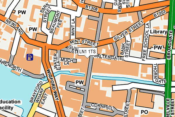 LN1 1TS map - OS OpenMap – Local (Ordnance Survey)
