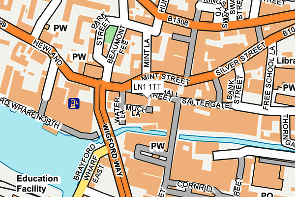 LN1 1TT map - OS OpenMap – Local (Ordnance Survey)
