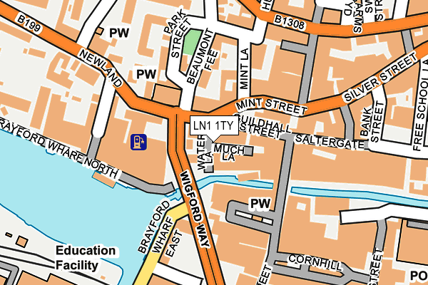 LN1 1TY map - OS OpenMap – Local (Ordnance Survey)
