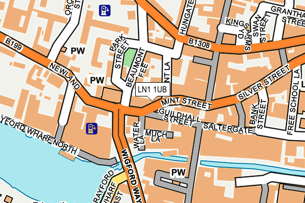 LN1 1UB map - OS OpenMap – Local (Ordnance Survey)