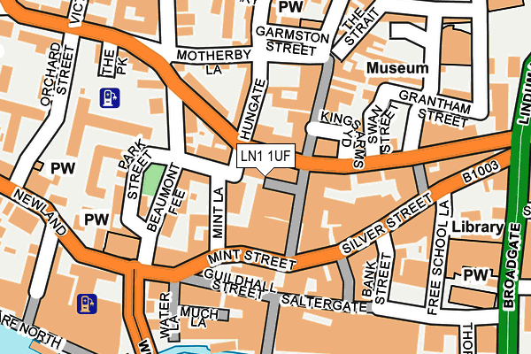 LN1 1UF map - OS OpenMap – Local (Ordnance Survey)