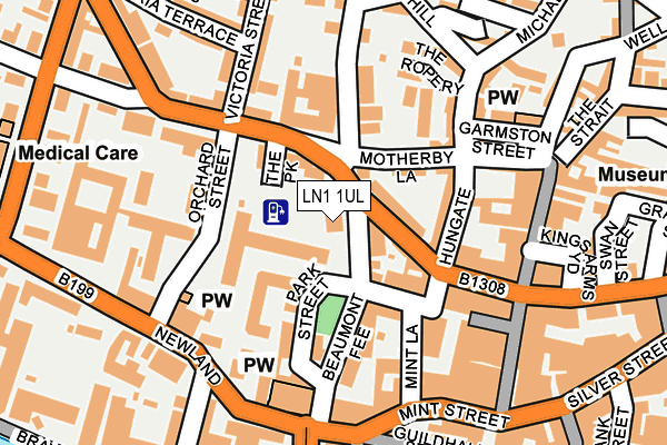 LN1 1UL map - OS OpenMap – Local (Ordnance Survey)