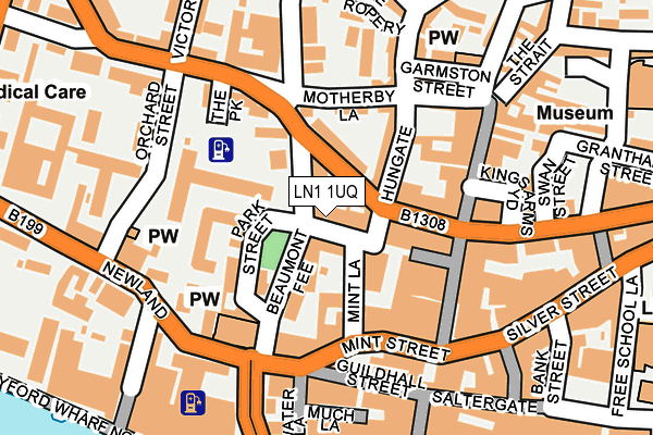 LN1 1UQ map - OS OpenMap – Local (Ordnance Survey)