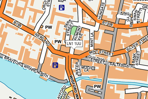 LN1 1UU map - OS OpenMap – Local (Ordnance Survey)