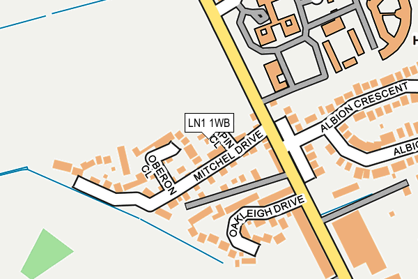 LN1 1WB map - OS OpenMap – Local (Ordnance Survey)