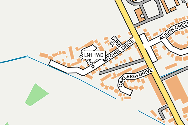 LN1 1WD map - OS OpenMap – Local (Ordnance Survey)