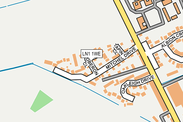 LN1 1WE map - OS OpenMap – Local (Ordnance Survey)