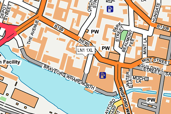 LN1 1XL map - OS OpenMap – Local (Ordnance Survey)