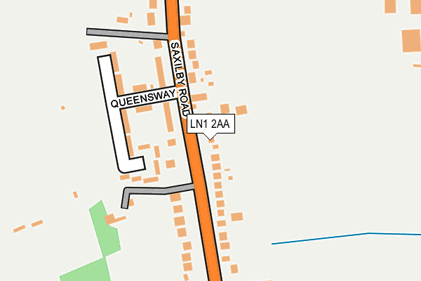 LN1 2AA map - OS OpenMap – Local (Ordnance Survey)