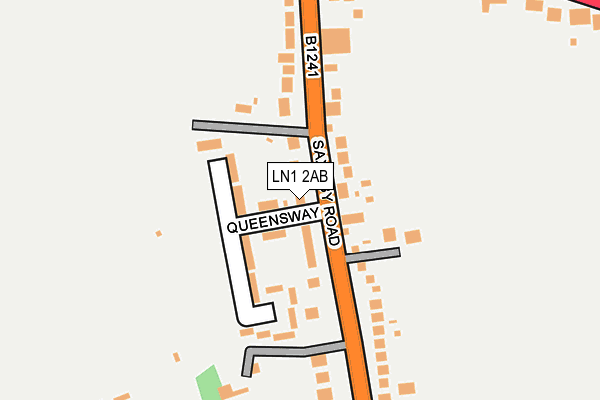 LN1 2AB map - OS OpenMap – Local (Ordnance Survey)