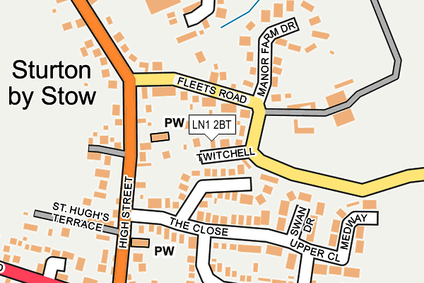 LN1 2BT map - OS OpenMap – Local (Ordnance Survey)