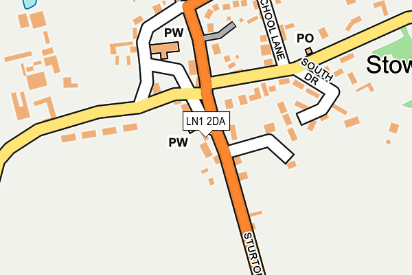 LN1 2DA map - OS OpenMap – Local (Ordnance Survey)
