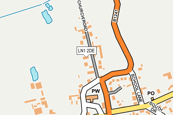 LN1 2DE map - OS OpenMap – Local (Ordnance Survey)
