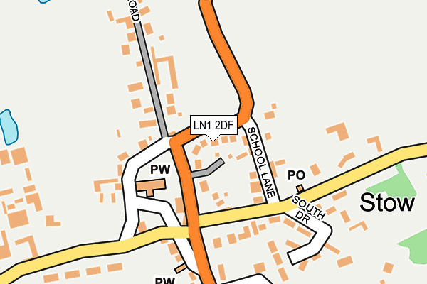 LN1 2DF map - OS OpenMap – Local (Ordnance Survey)