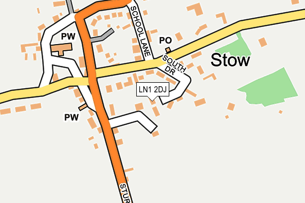 LN1 2DJ map - OS OpenMap – Local (Ordnance Survey)