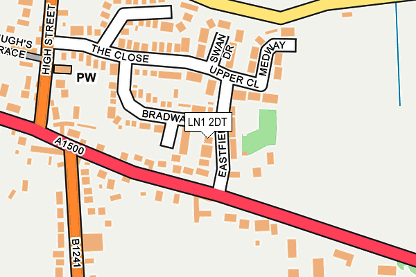 LN1 2DT map - OS OpenMap – Local (Ordnance Survey)