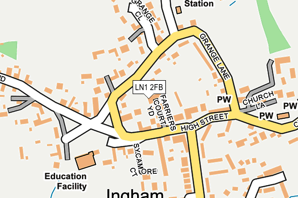 LN1 2FB map - OS OpenMap – Local (Ordnance Survey)