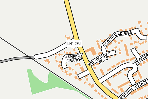 LN1 2FJ map - OS OpenMap – Local (Ordnance Survey)