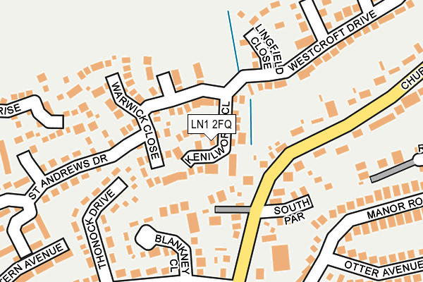 LN1 2FQ map - OS OpenMap – Local (Ordnance Survey)