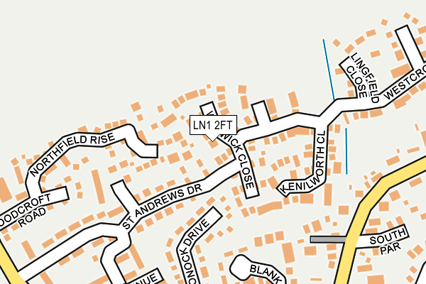 LN1 2FT map - OS OpenMap – Local (Ordnance Survey)