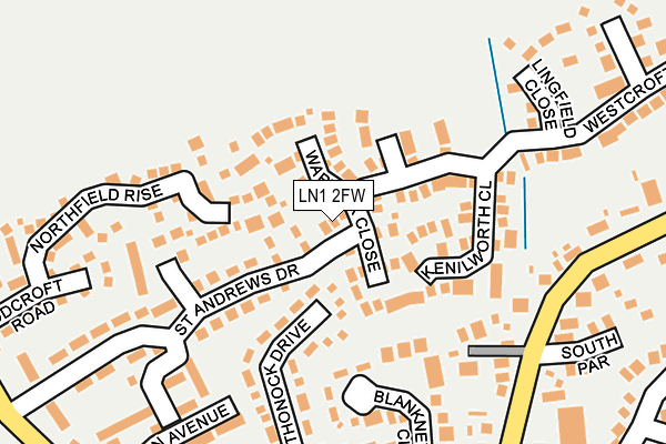 LN1 2FW map - OS OpenMap – Local (Ordnance Survey)