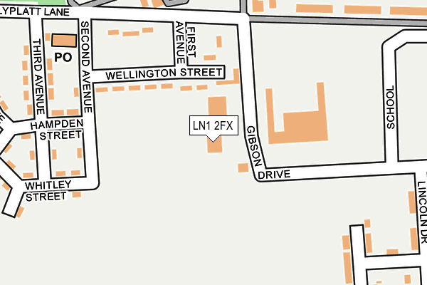 LN1 2FX map - OS OpenMap – Local (Ordnance Survey)