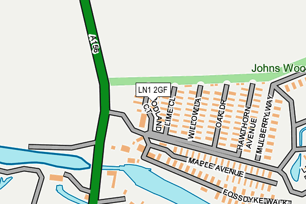 LN1 2GF map - OS OpenMap – Local (Ordnance Survey)
