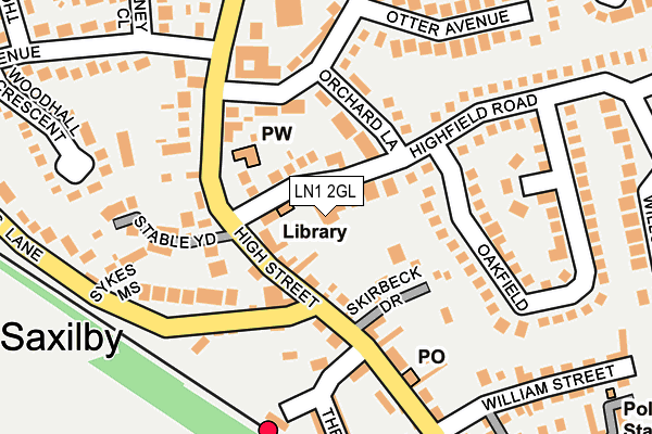 LN1 2GL map - OS OpenMap – Local (Ordnance Survey)