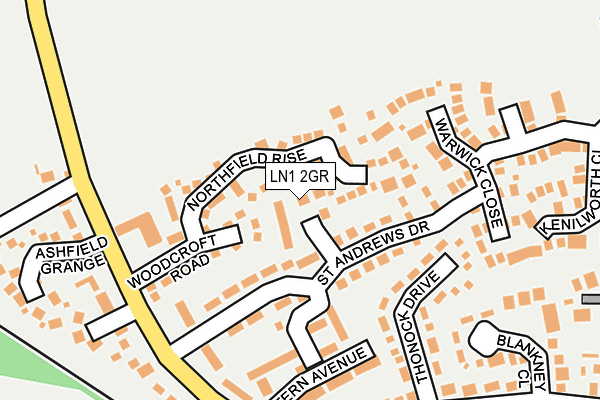LN1 2GR map - OS OpenMap – Local (Ordnance Survey)