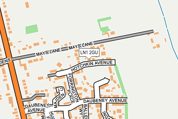 LN1 2GU map - OS OpenMap – Local (Ordnance Survey)