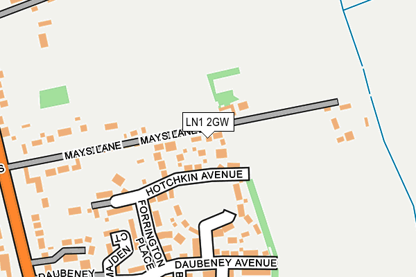 LN1 2GW map - OS OpenMap – Local (Ordnance Survey)