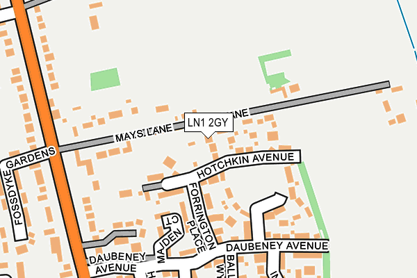LN1 2GY map - OS OpenMap – Local (Ordnance Survey)