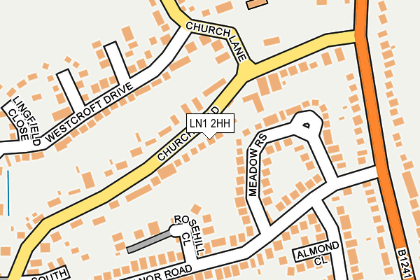 LN1 2HH map - OS OpenMap – Local (Ordnance Survey)