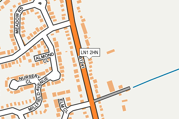 LN1 2HN map - OS OpenMap – Local (Ordnance Survey)