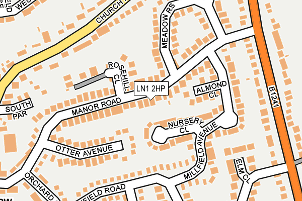 LN1 2HP map - OS OpenMap – Local (Ordnance Survey)