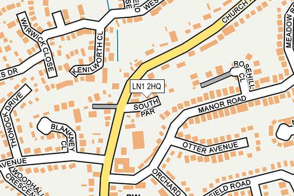 LN1 2HQ map - OS OpenMap – Local (Ordnance Survey)