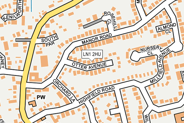 LN1 2HU map - OS OpenMap – Local (Ordnance Survey)