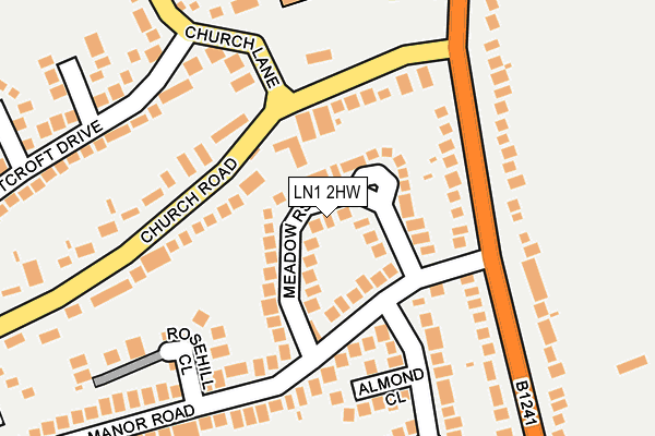 LN1 2HW map - OS OpenMap – Local (Ordnance Survey)