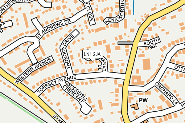 LN1 2JA map - OS OpenMap – Local (Ordnance Survey)