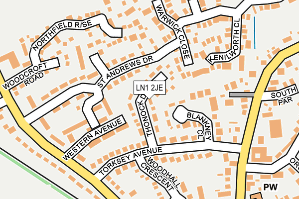 LN1 2JE map - OS OpenMap – Local (Ordnance Survey)