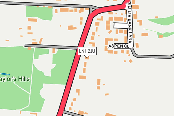 LN1 2JU map - OS OpenMap – Local (Ordnance Survey)