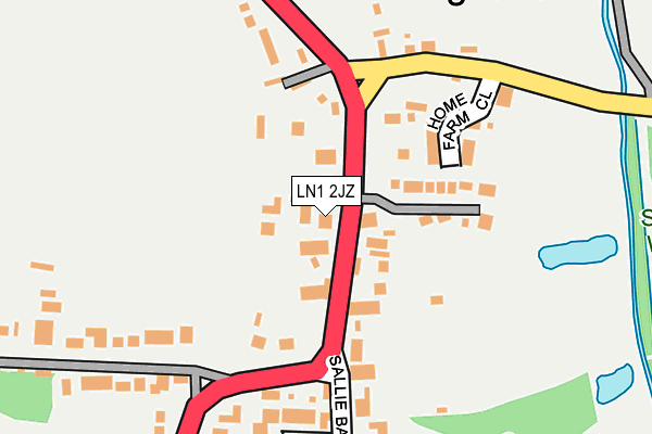 LN1 2JZ map - OS OpenMap – Local (Ordnance Survey)