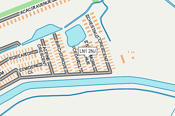 LN1 2NJ map - OS OpenMap – Local (Ordnance Survey)