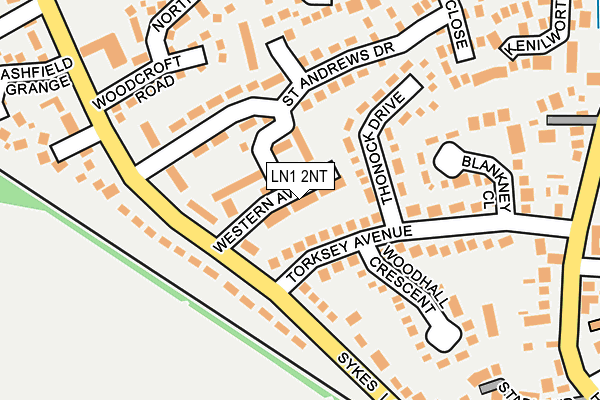 LN1 2NT map - OS OpenMap – Local (Ordnance Survey)
